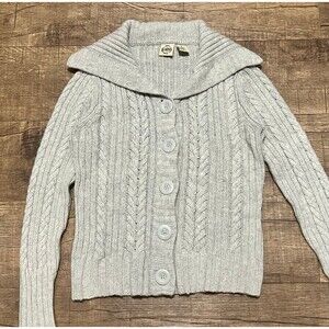 Vintage B Moss Lambswool Angora blend collared sweater cardigan